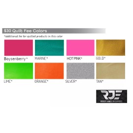 Robert James Enterprises Custom quilting or thread change upcharge