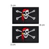 2 parches bordados con diseño de bandera de pirata Jack