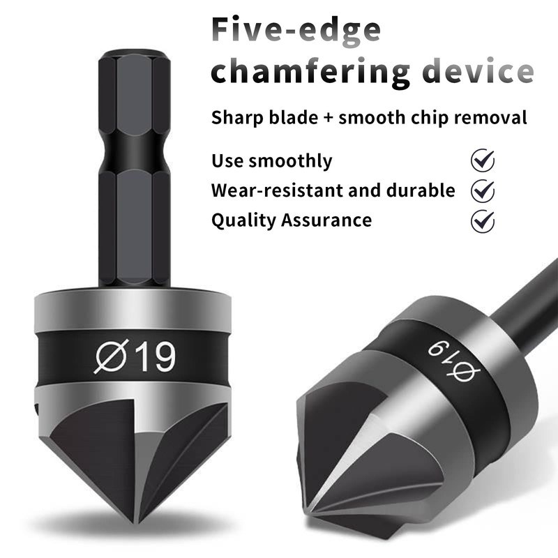 3 Pieces 1/4 Inch Hex Shank, Countersink Drill Bit Hex