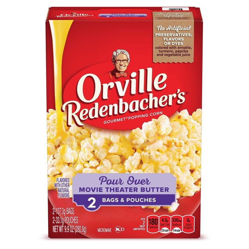 Orville Redenbacher’s Microwave Popcorn, Pour Over Movie Theater Butter Flavor,