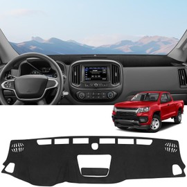 ZZEQYG Dash Cover for Chevy Colorado 2015-2022 Accessories Flannel Dashboard Cover Dash Mat Center Console Cover Sunshield Protector Pad