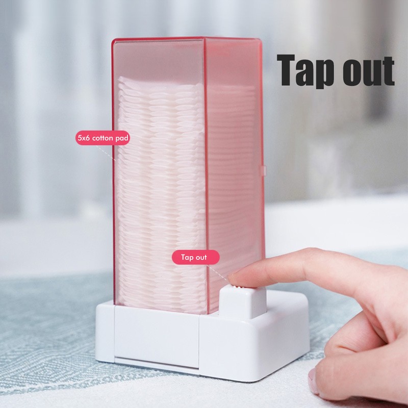 Automatic Cotton Pad Dispenser Press Out Makeup Cotton Holder Dispenser