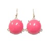 Upcycled Pink Bubble Large Round Earrings