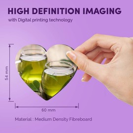 1 x Heart MDF Magnets - Healthy Green Tea Organic Drink 16538