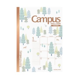 Kokuyo 2026 Campus Diary, Monthly Block Standard, A5 Limited Pattern, Ni-CML14-A5-26, Starts from December 2025