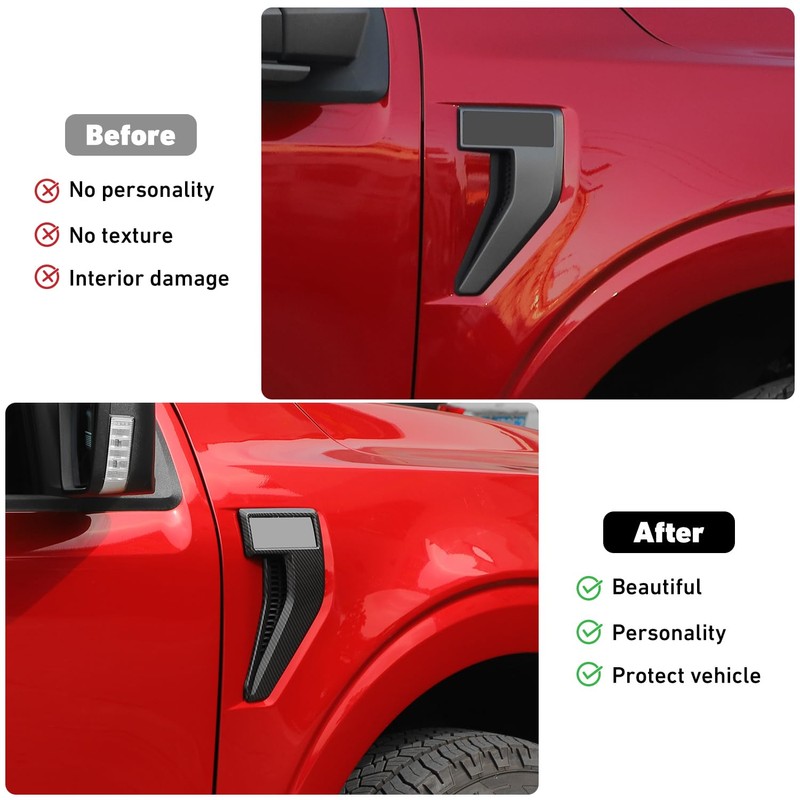 Linskip Fender Side Emblem Trim Compatible with Ford F150 F250