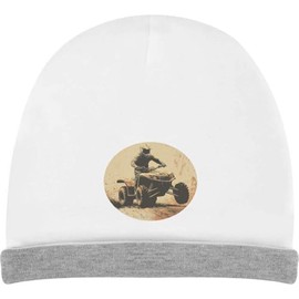 Azeeda 'Quad Bike Rider' Kids Slouch Hat (KH00036292) White