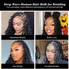 18 Inch Deep Wave Human Braiding Hair 100% Unprocessed Human