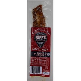 Bacon On The Go by Riffs Smokehouse - SWEET & SPICY - Pack of 12 Individually Sealed Strips of Bacon