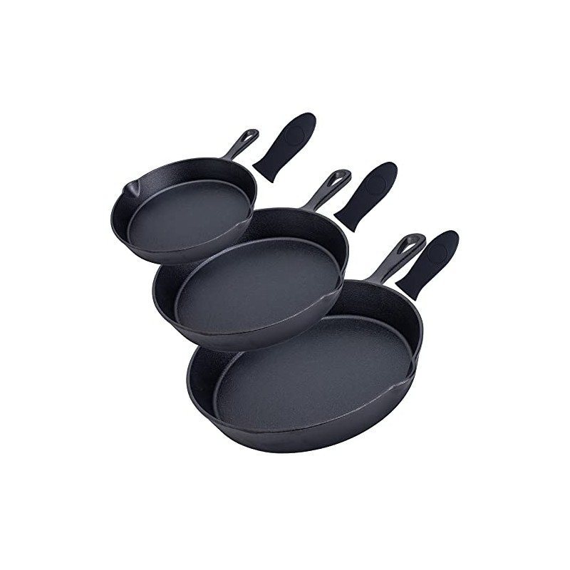 Bruntmor Pre-seasoned 6 Inch Black Cast Iron Nonstick Frying Pan