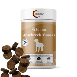 felmo FELMO Natural Deterrent Snack for Dogs - approx. 70 treats for the peak season with black cumin and coconut oil - 100% natural ingredients - Grain and sugar-free.