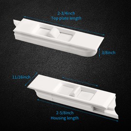 Tilt Latch Pairs White Plastic Construction Snap-In Latch Pairs Spring Loaded Sliding Window Tilt Latch for Home Window Accessories (12 Pieces)
