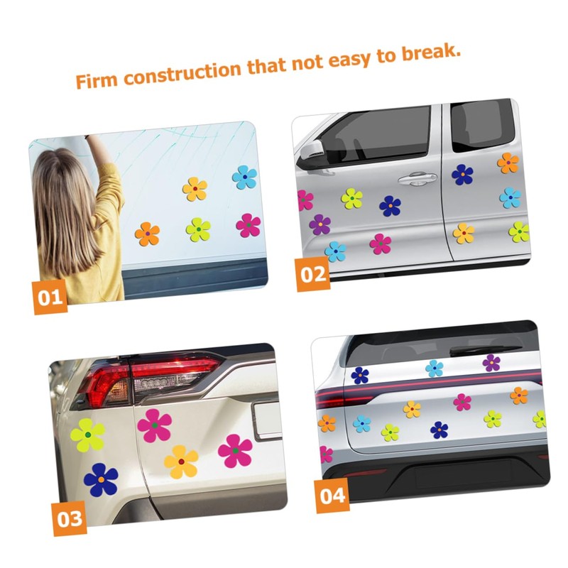 DECHOUS 24Pcs Magnetic Flower Stickers for Fridge Easy Apply Remove