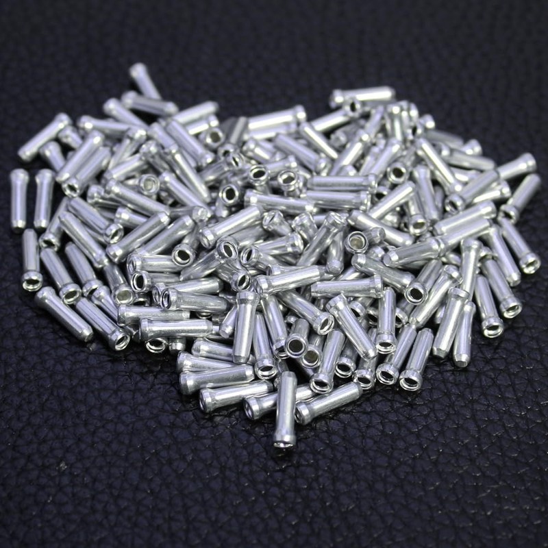 Ciomszan 100Pcs Bike Cable End Caps, Cable End Crimps, Alloy