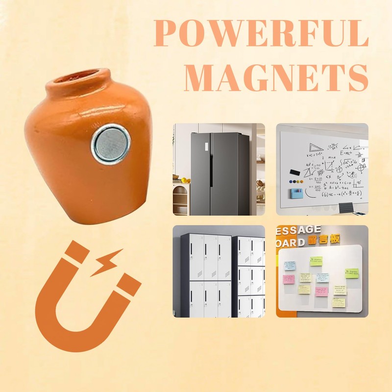 Mini Vase Magnets for Fridge 8 PCS,Small 3D Flower Plant
