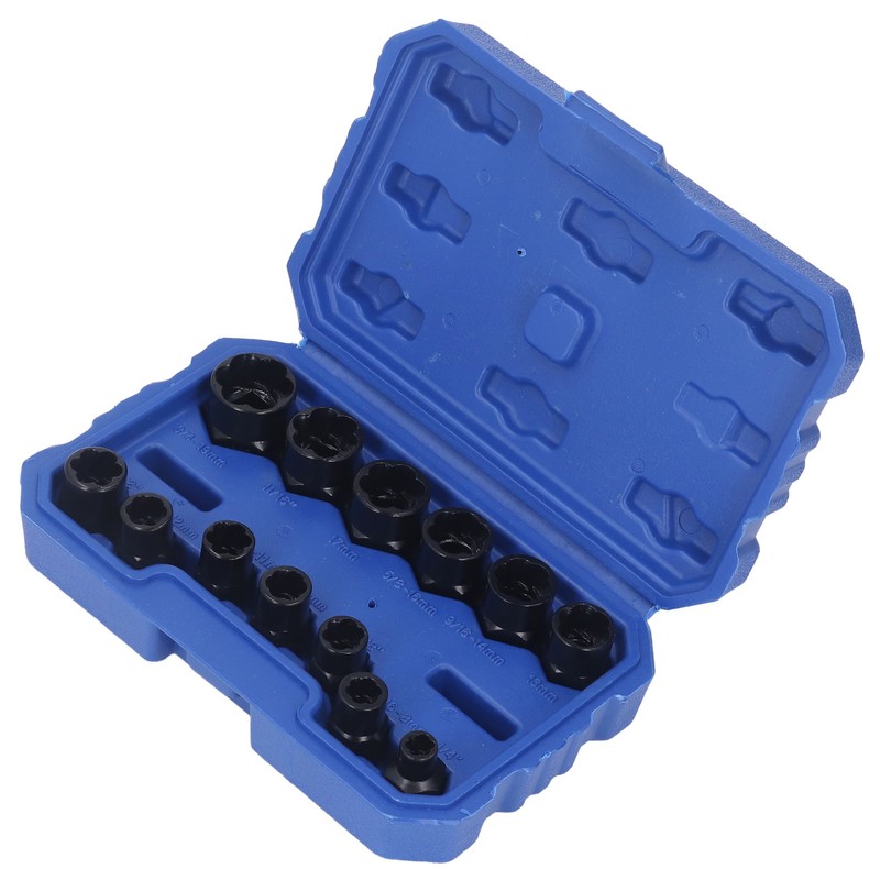 13Pcs Bolt Nut Remover Professional Bolt Nut Extractor Socket Set