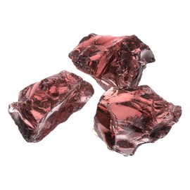 sourcing map Fire Glass for Fire Pit, 0.9 Pounds High Luster Reflective Tempered Glass Rocks for Natural Propane Fireplace, 5-8cm, Purple