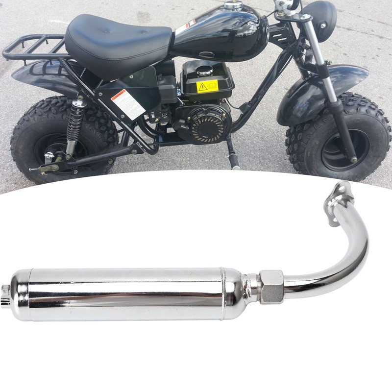 Exhaust Muffler Pipe Motorized Bicycle Engine Muffle Tailpipe Exhaust Pipe