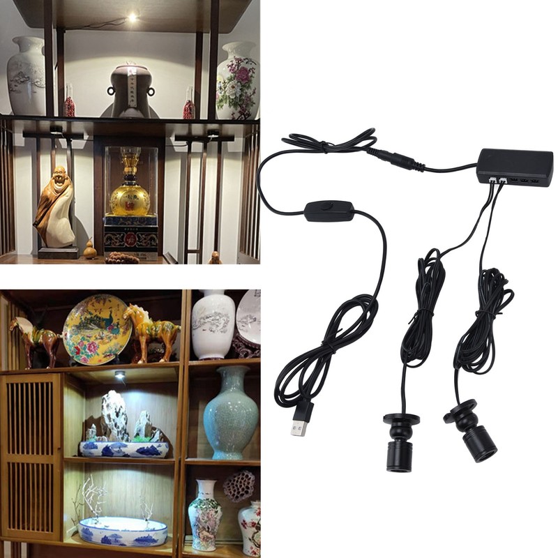 Display Cabinet Light USB Powered Dimmable Round Small LED Cabinet