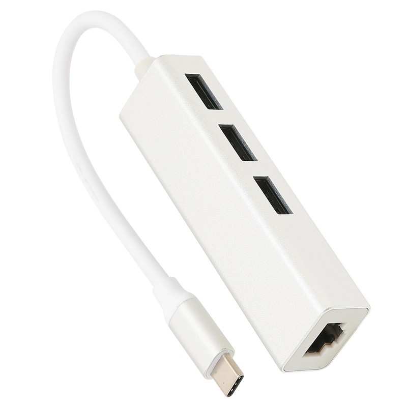 USB C to Ethernet Adapter RJ45 3 USB3.0 Ports High