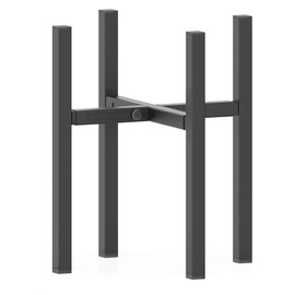 DDPow Plant Stand for 10"-16" Plant Pot Indoor Outdoor Corner, Adjustable Metal Heavy Duty for Large Pot (Black 1 Pack)