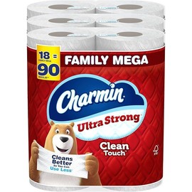 Toilet Paper Ultra Strong Clean Touch, 18 Family Mega XL Rolls = 126 Regular Rolls - Color: 275 sheet (Pack of 18)