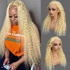 Munx Curly Lace Front Wig Human Hair 13X6 Transparent Deep