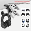 UgyDuky 3-in-1 PC Gaming Headset & Controller Holder with Rotating