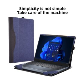 Laptop Cover for Dell inspiron 16 inch 7640 7635 5620 5625 5630 5635 7610 7620 Vostro 7630 2-in-1 All Inclusive Drop Case 16" PU Leather Protective Laptop Bag Detachable Shell (Blue)