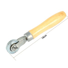 Acouto Wooden Patch Tire Repair Tool, Handle Repair Tube Stitch Puncture Patch Tyre Roller Bearing Tool Kit