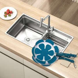 Protectores de Ollas y Sartenes, 12 Unidades de Almohadillas Protectoras de Fieltro para Sartenes, Protectores Separadores de Ollas para Proteger y Separar Ollas y Sartenes (lago