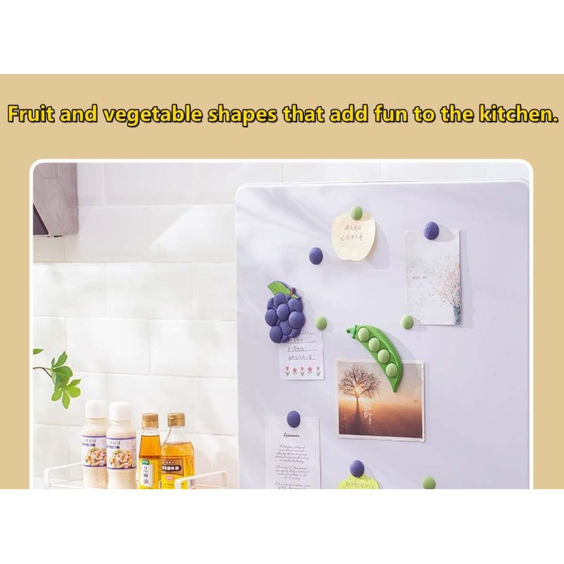 Fruit Magnetic Refrigerator Sticker, Creative Particle Magnetic Sticker (Blueberry, 2