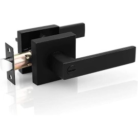 Heavy Duty Privacy Door Handles,Heavy Duty Matte Black Door Lever Hardware,Keyle