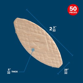 Bosch GFF120 50-Piece #20 Joining Biscuits - Ideal for Edge-to-Edge, Face-to-Edge, and Miter Joints