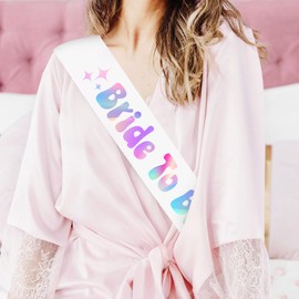 CIEHER Bride To Be Sash Bridal Sashes for Bachelorette Party Favors - 1 Pack