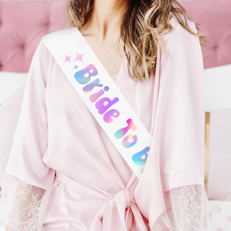 CIEHER Bride To Be Sash Bridal Sashes for Bachelorette Party