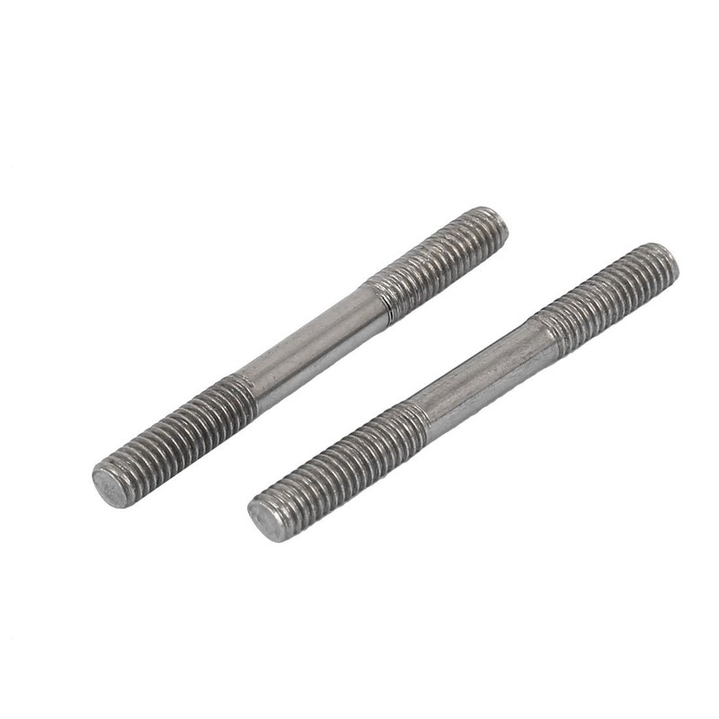 Sourcingmap M4x45mm 304 Stainless Steel Double End Threaded Stud Screw