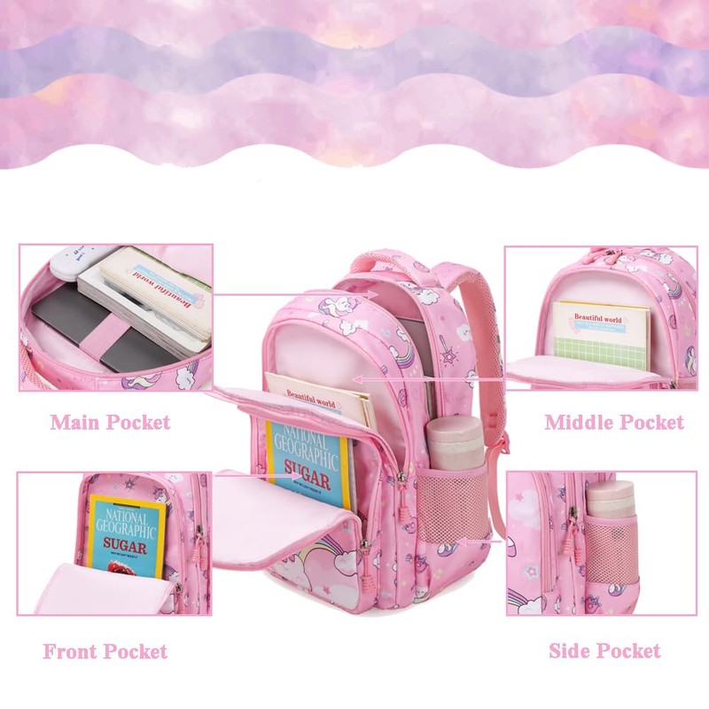 Unicorn Backpacks for Children Girls Primary School Backpack Cute Children's