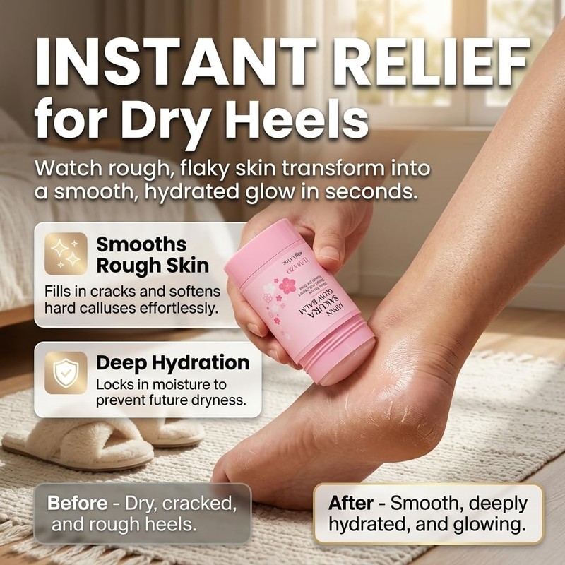 LUMAZO Japan Sakura Foot Heel Stick for Dry Skin, Foot
