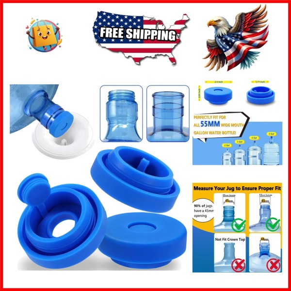 Unbranded Reusable Silicone Caps for 3 & 5 Gallon Water