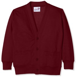 AWDis Boy's Kids Academy Cardigan School Top, Red (Academy Burgundy), 11-12 Years (Manufacturer Size:X-Large)