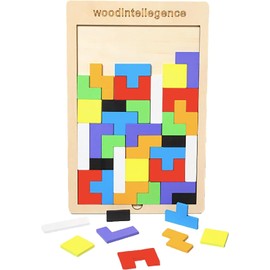 Genérico Rompecabezas de Madera de Colores | Puzzle Tipo Tangram | Juguetes Didácticos Estimulación Temprana y refuerza Habilidades Motoras | Regalo para Niños y Niñas