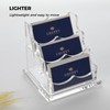 AIMOLLY Acrylic Business Card Holder for Desk, 3 Tier Clear