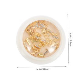 Mikinona Alphabet Nail Charms Set of 2 Boxes 3D Nail Art Crystal Decorations and Craft Projects