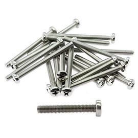 M5 (5mm x 40mm) Phillips Pan Head Machine Screws - Stainless Steel A2 (Pack of 20) DIN 7985