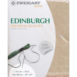 Zweigart Ramo Art PRECUT Edimburgo col.309 Tessuto Taglio, 48 x 68 cm