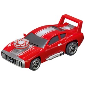 Carrera GO!!! Muscle Car Red Racing Car I Slot Car Train GO!!! I Scale 1:43 I Toy for Children from 6 Years and Adults I with Illuminated Bonnet