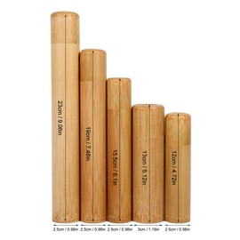 Fdit Portable Handmade Tea Jar Seal Storage Holder Container Box Incense Holder with Lid Kitchen Accessories(#5-2.5 x 23cm)