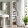 67" H Tall Bathroom Storage Cabinet with 2 Barn Doors