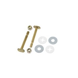 Black Swan 12015 Solid Brass Snap-Off Closet Bolts 5/16" x 2 1/4" - Birdy Bolt Jr for Easy Toilet Installation - Includes 2 Bolts, 2 Round Washers, 2 Open-End Nuts, 2 Plastic Stand-Up Washers